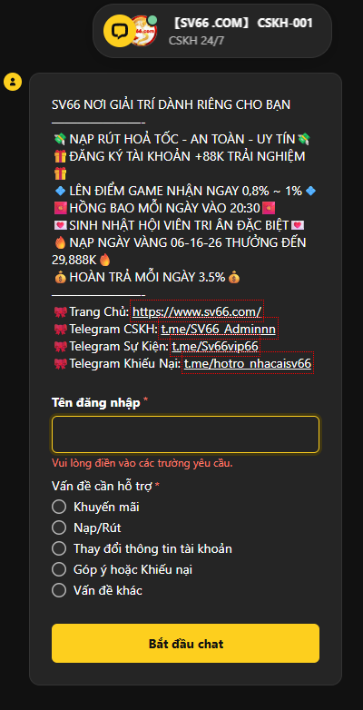 Liên hệ SV66 - Tổng hợp những cách thức liên hệ nhanh chóng 5 Cách thức liên hệ SV66 thông qua livechat